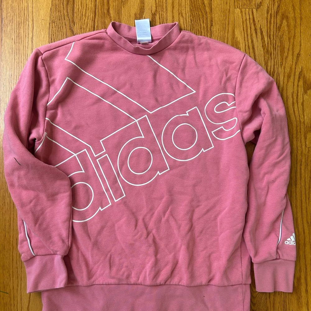 Adidas Pink Crewneck Sweater with Modern Logo Design